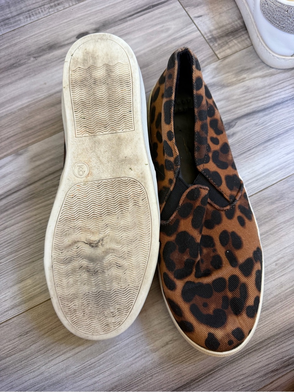 a new day Leopard Print Slip-On Sneakers - Brown/Black